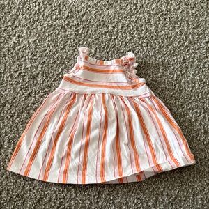Carter's Orange and White Striped Dress